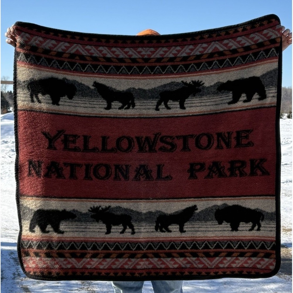 Earth Ragz 55 X 46 Yellowstone National Park Throw Blanket Fleece Cozy Western